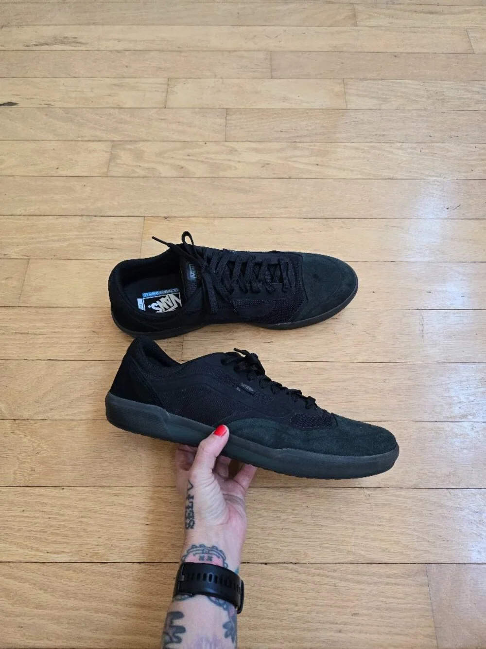 Vans x Anthony Van Engelen AVE Pro Triple Black Suede Mesh Skate Sneakers MEN 13